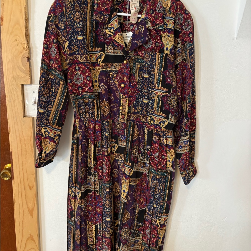 Vintage Multicolor Midi Dress